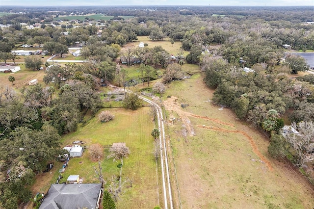 bird's eye view with a rural view