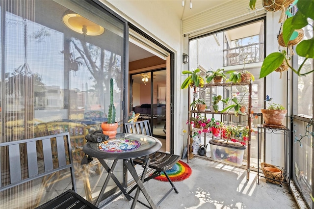 view of sunroom