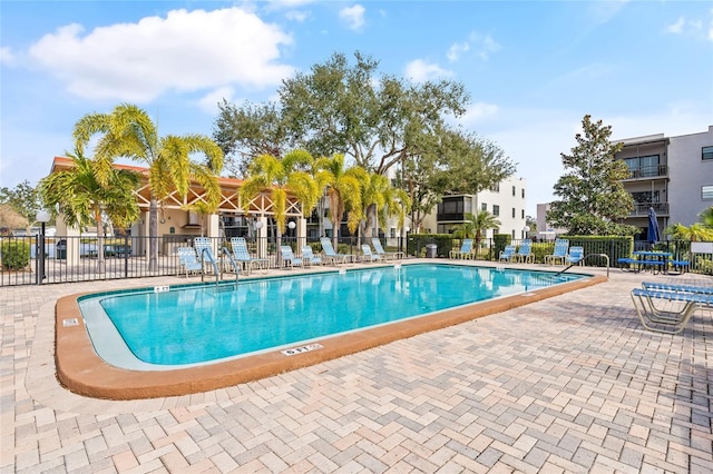 view of pool with a patio area