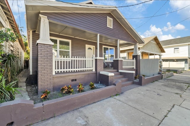 view of front of house with a porch