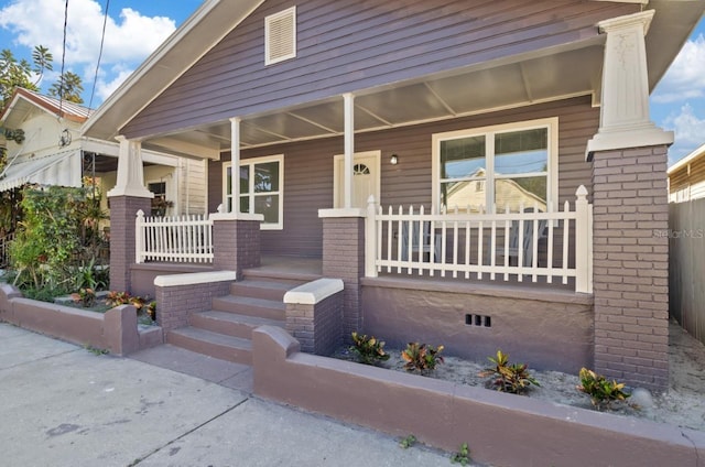 craftsman house with covered porch