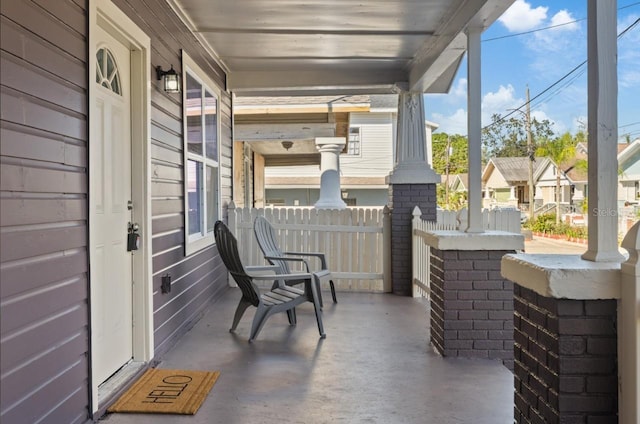 view of patio / terrace with a porch