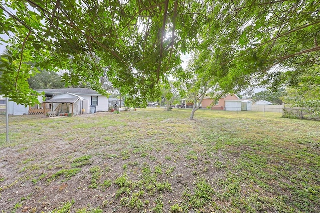 view of yard featuring a gazebo