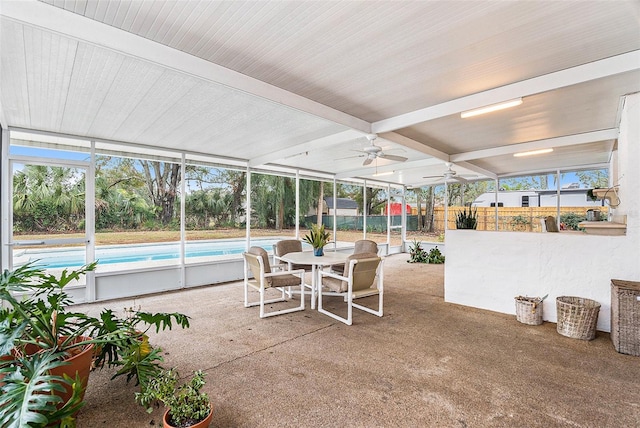 view of sunroom / solarium