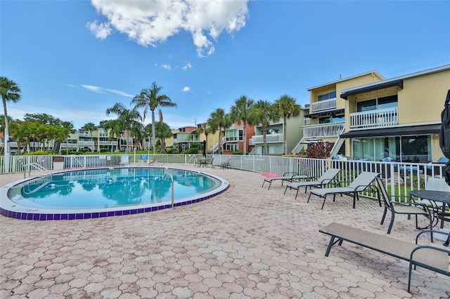 view of pool with a patio