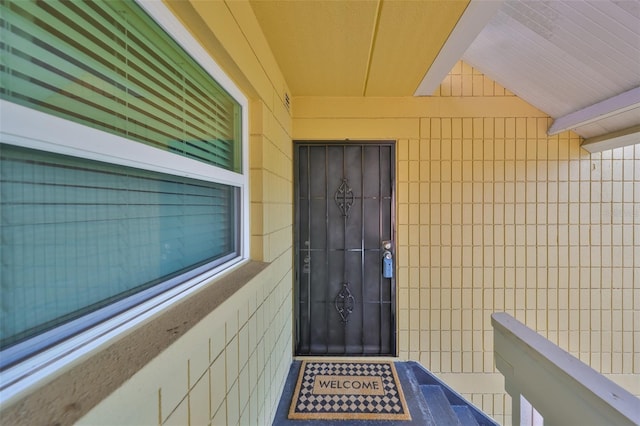 view of doorway to property