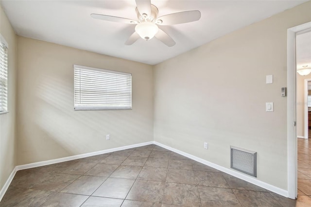 unfurnished room featuring ceiling fan