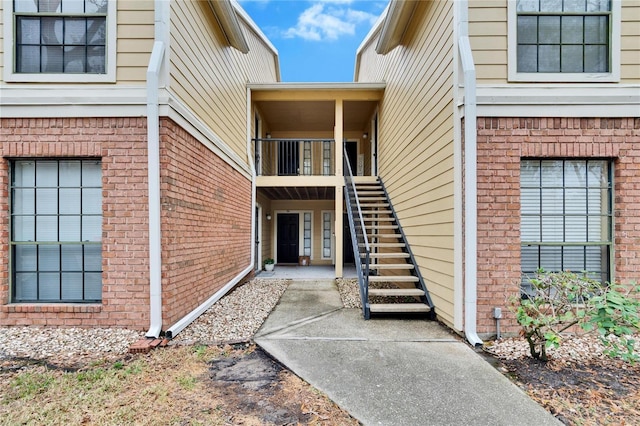 entrance to property with a patio area