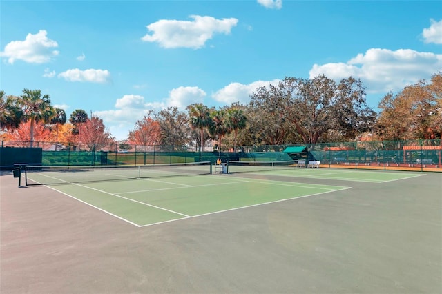 view of tennis court