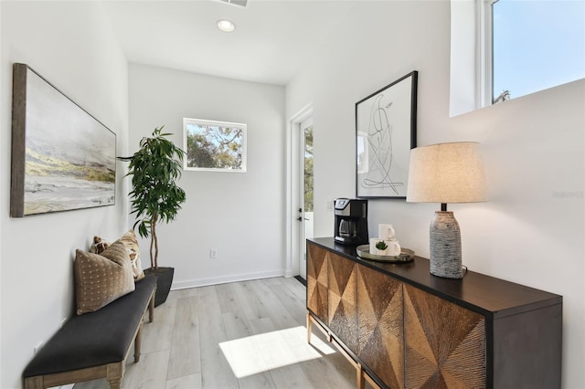 interior space featuring light hardwood / wood-style flooring