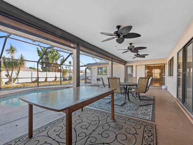 view of sunroom / solarium