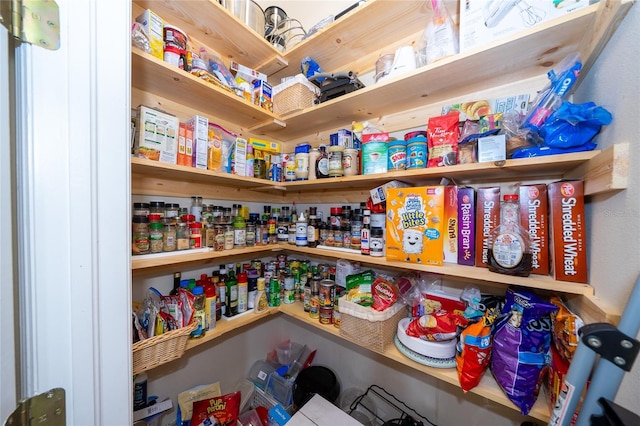 view of pantry