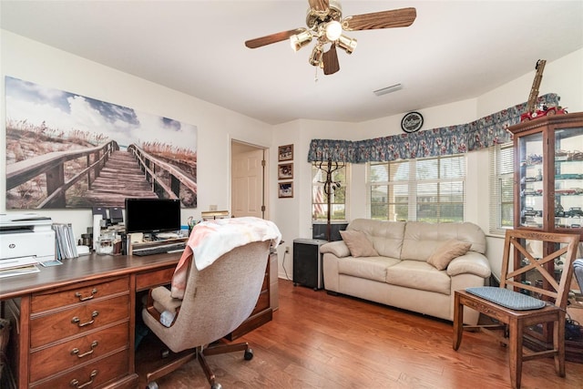 7312 7th Ave NW, Bradenton, FL 34209 - office space featuring wood finished floors and ceiling fan