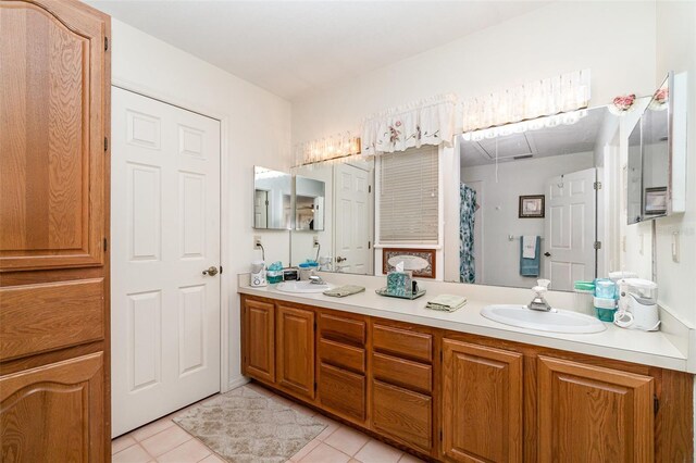 7312 7th Ave NW, Bradenton, FL 34209 - full bath with tile patterned flooring and double vanity