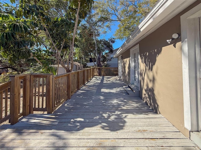 view of wooden deck