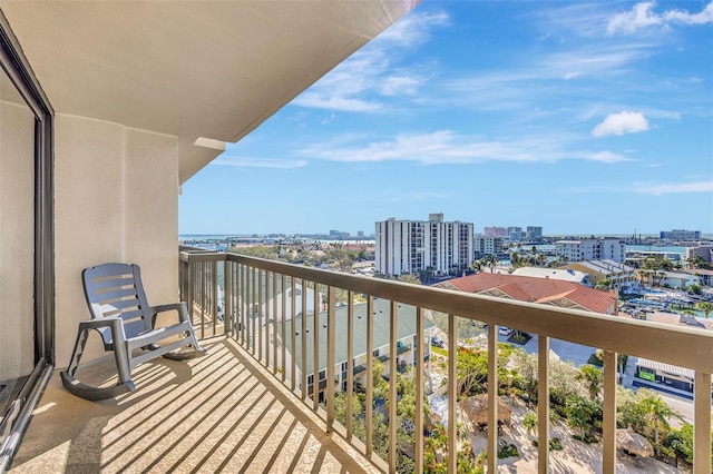 balcony with a city view