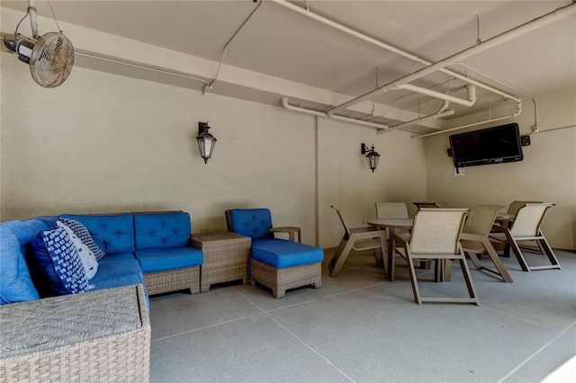 view of patio featuring an outdoor living space