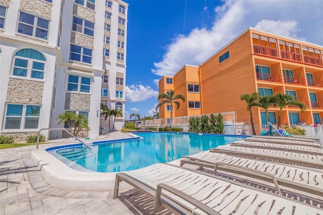 view of pool with a patio