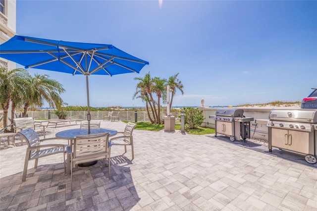 view of patio with grilling area