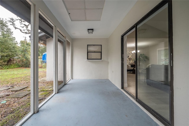 view of sunroom