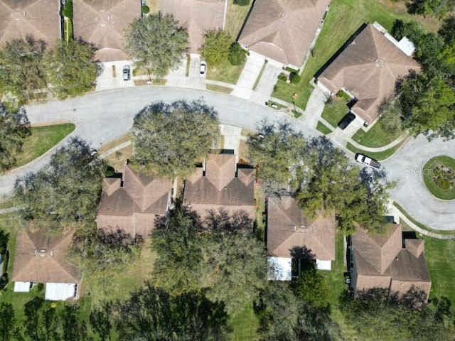 drone / aerial view with a residential view