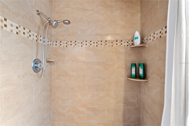 bathroom featuring walk in shower