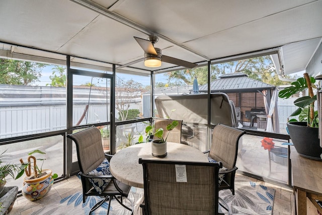 view of sunroom