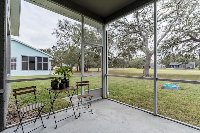 view of sunroom