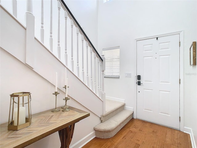 foyer featuring light hardwood / wood-style flooring