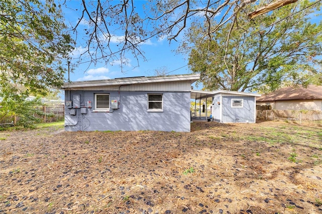 view of rear view of property