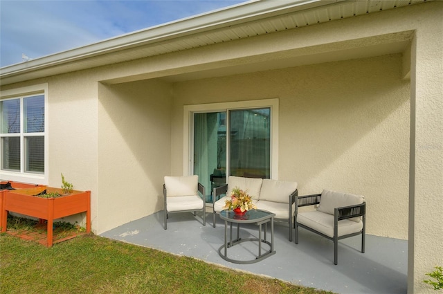 view of patio / terrace featuring an outdoor hangout area