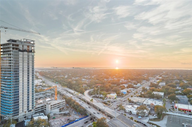 aerial view featuring a city view