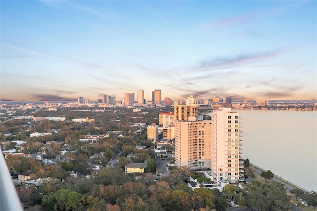 city view featuring a water view