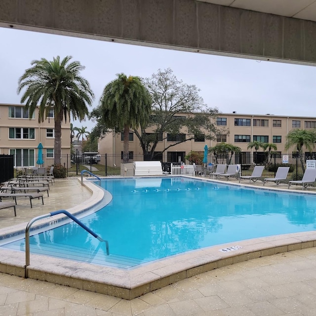 view of pool with a patio area