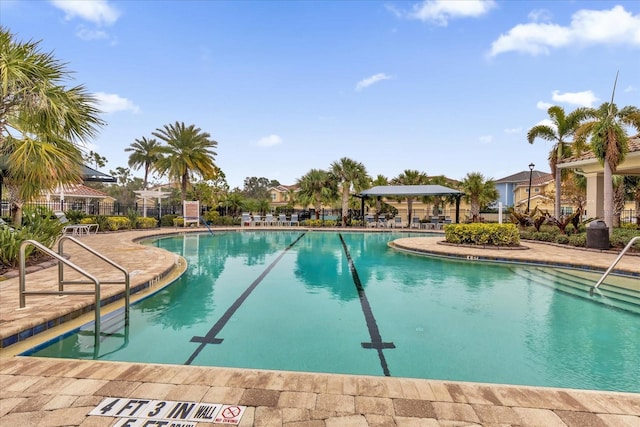 view of pool featuring a patio area