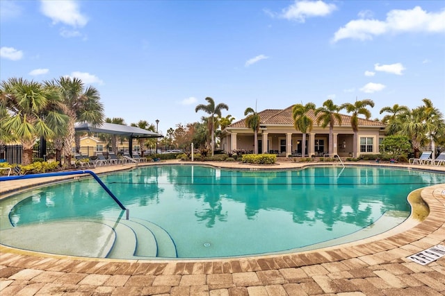 view of pool with a patio area