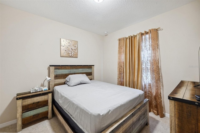 bedroom with a textured ceiling