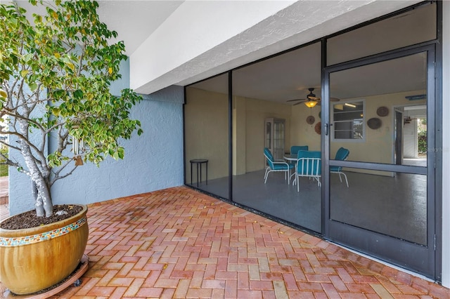 340 Pinellas Bayway S Unit 306, Tierra Verde, FL 33715 - view of patio / terrace with a ceiling fan
