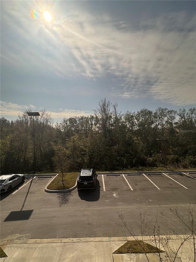 view of parking / parking lot