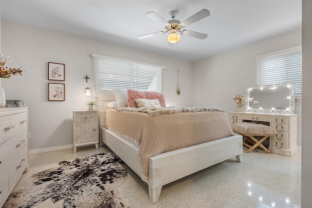 bedroom with ceiling fan