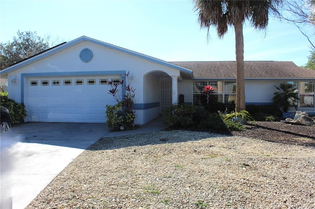 ranch-style house with a garage