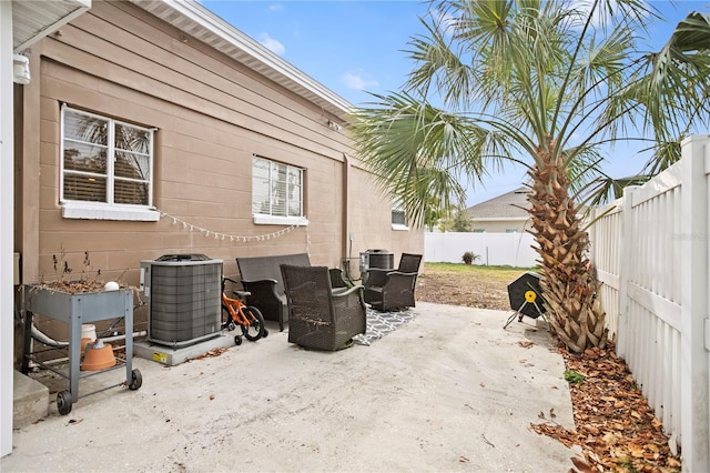 view of patio with cooling unit