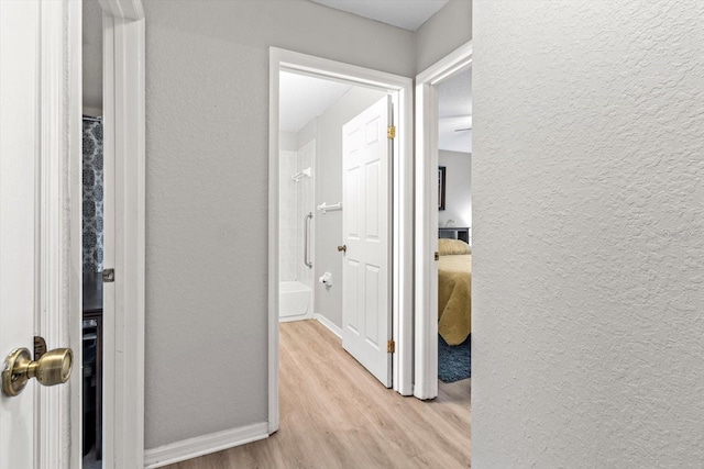 hallway featuring light hardwood / wood-style floors