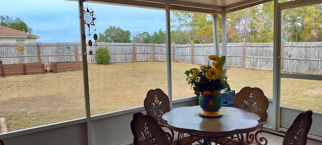 view of sunroom