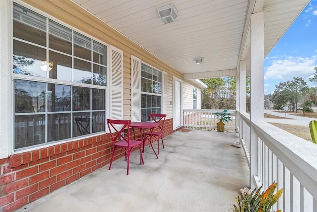 view of patio with a porch