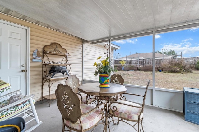 view of sunroom