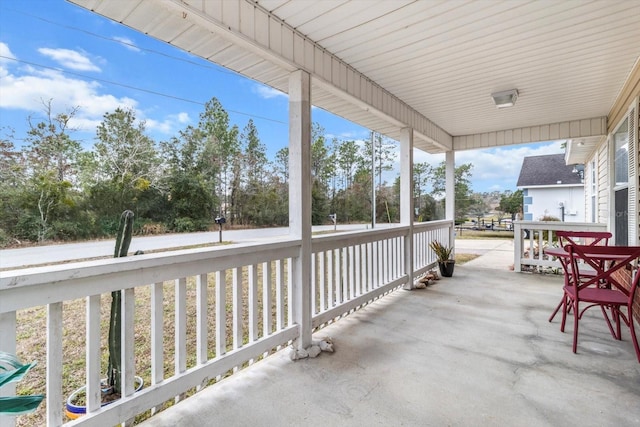 view of patio featuring covered porch