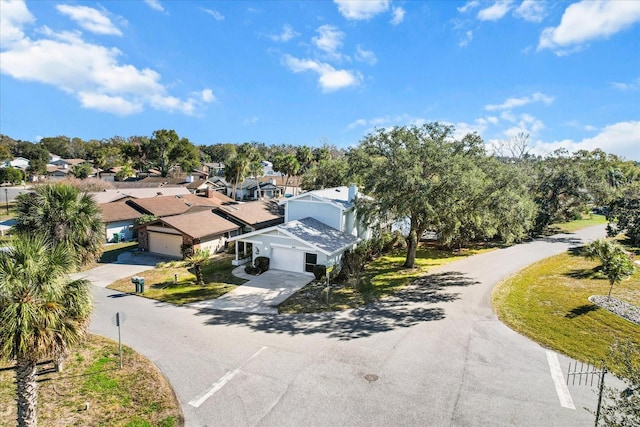 aerial perspective of suburban area