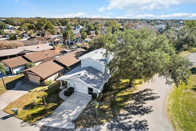 aerial view of residential area