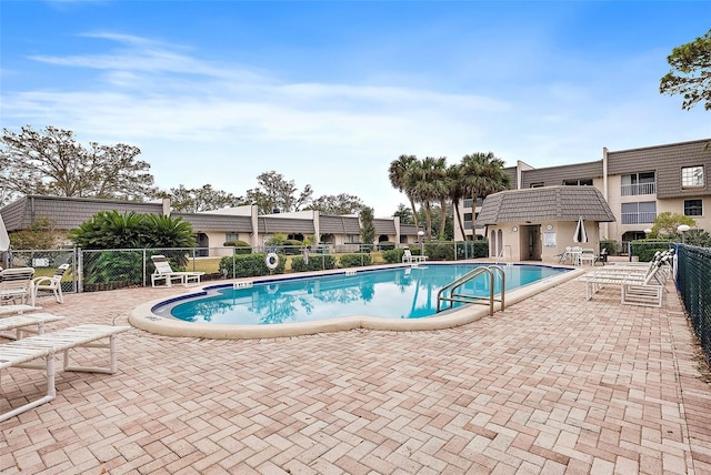 view of pool with a patio area